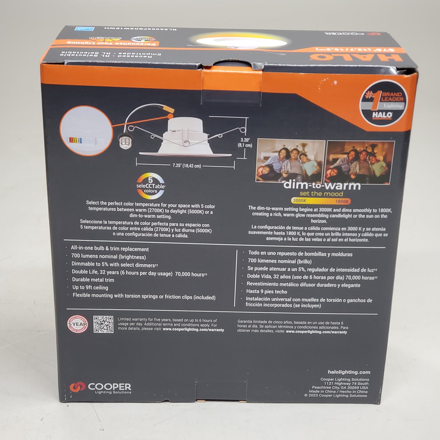 HALO Recessed-RL Baffle Downlight Bulb & Trim Replacement 5"/6" 700 Lumen White rl56069fsd2w1ewh