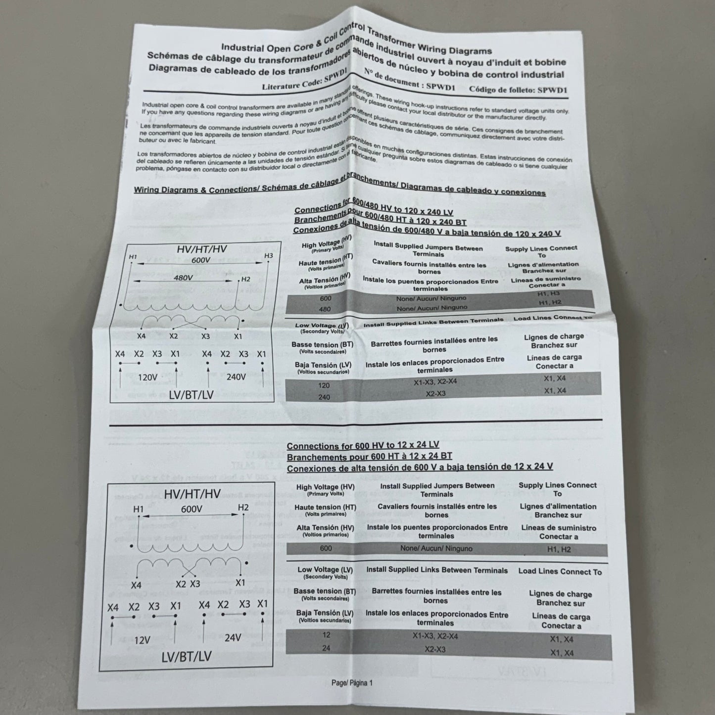 HAMMOND HPS Spartan Industrial Open-Style Control Transformer 2,000VA SP2000MQMJ