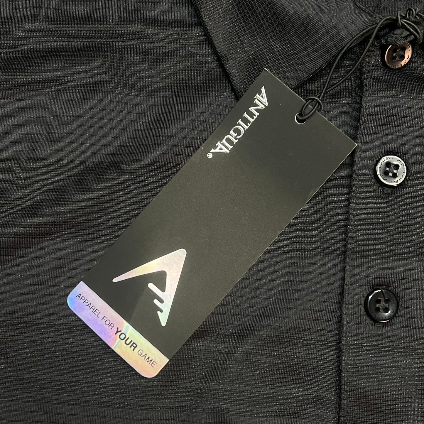 ANTIGUA Green Bay Packers NFL Team Apparel Polo Shirt Men's Sz L Black 3601392