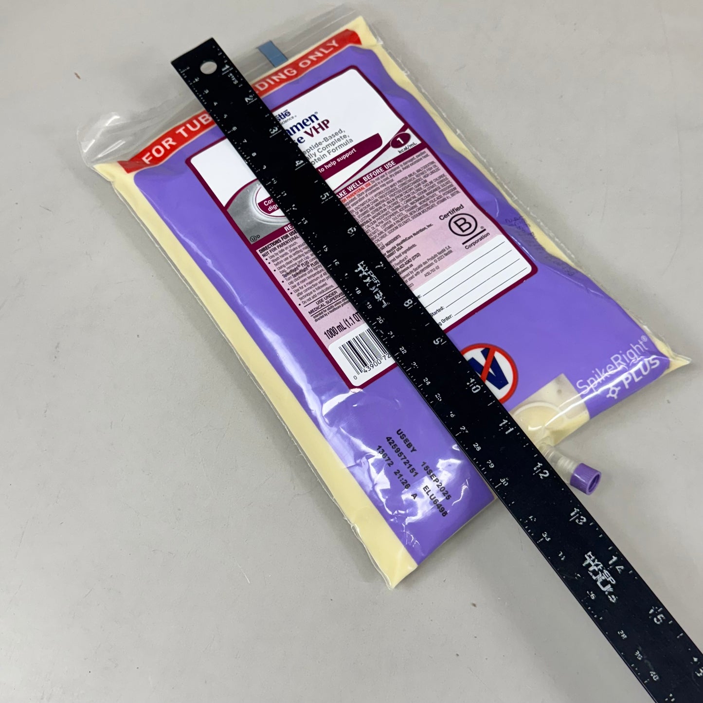 NESTLE (6 PACK) Peptamen Intense VHP Unflavoured Feeding Tube Peptide 1L BB 09/25