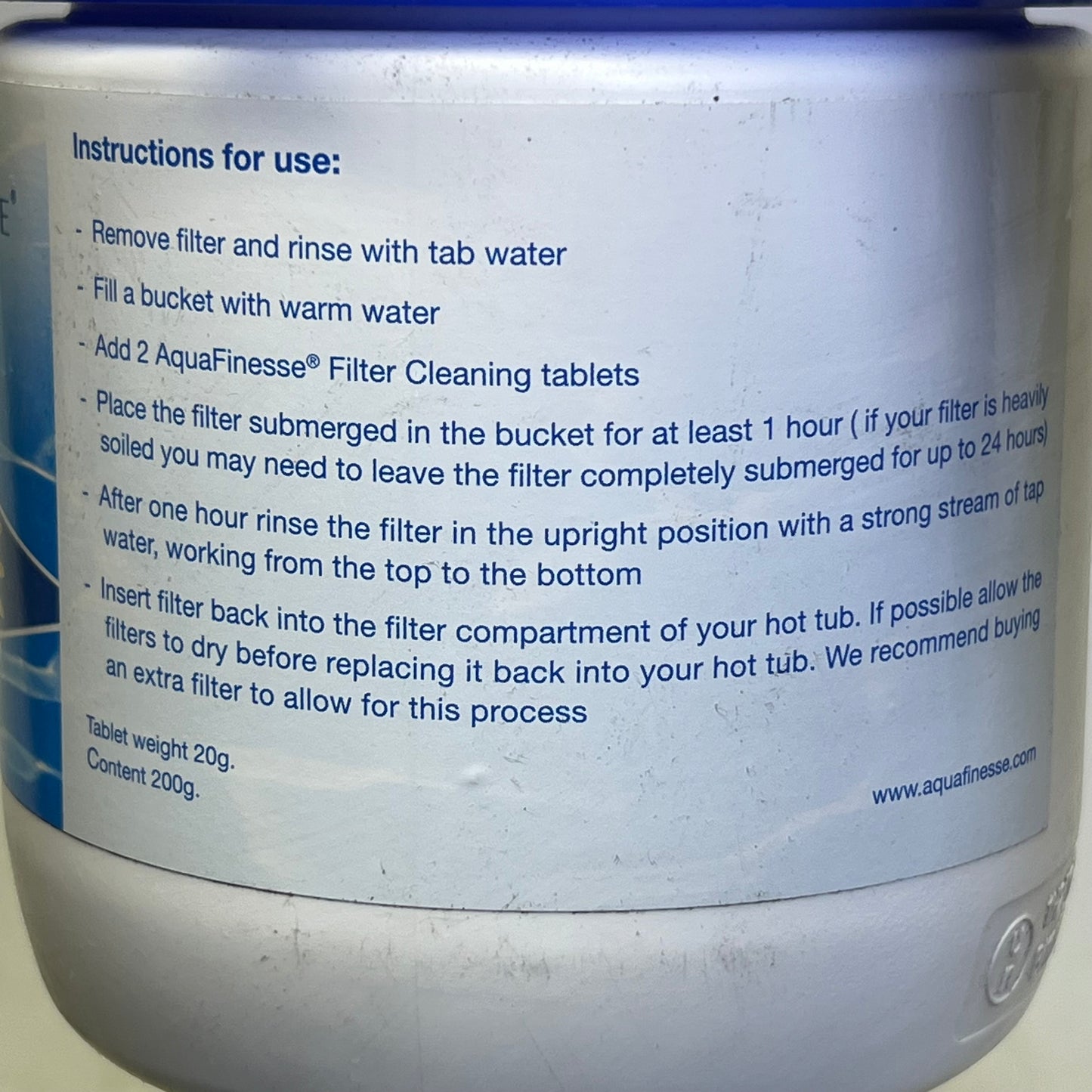 AQUA FINESSE Hot Tub & Spa Filter Cleaner Fizz Tablets 10 Tabs White AQF956316
