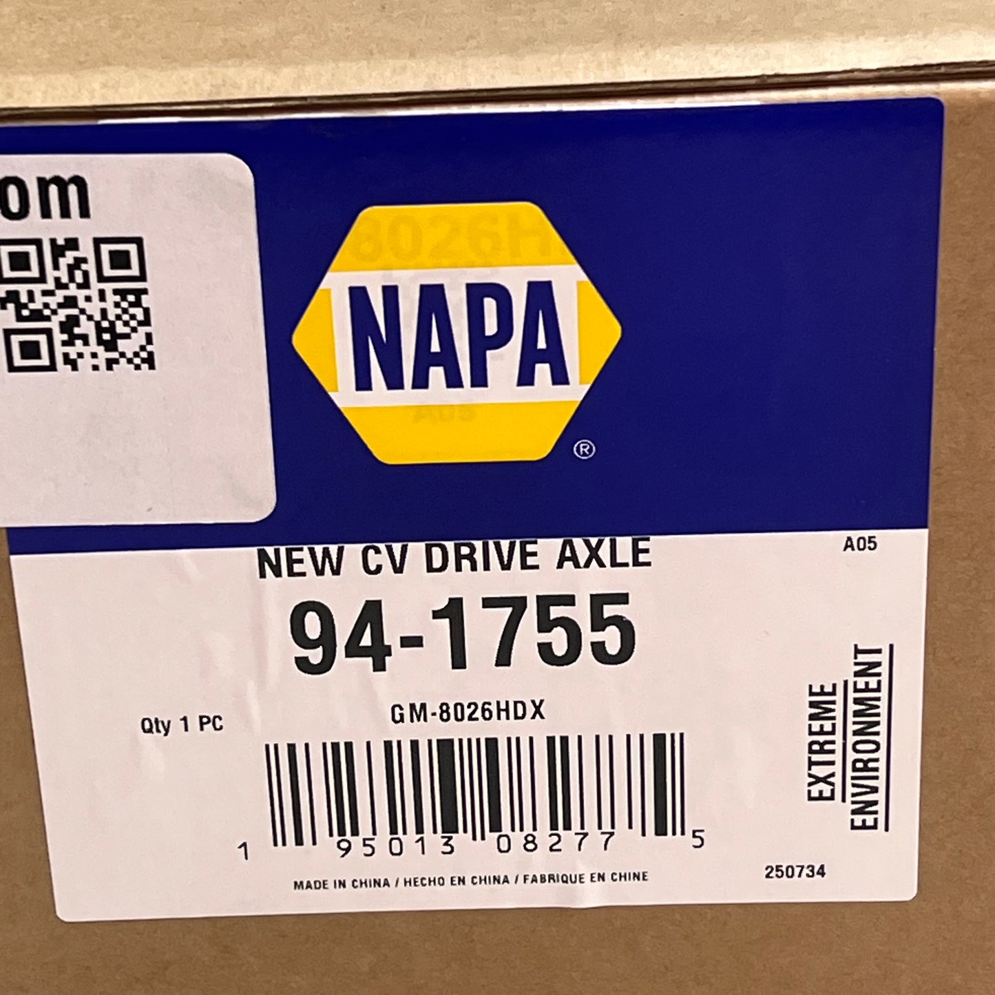 NAPA Extreme Environment CV Drive Axle For Chevrolet, GMC & Hummer 94-1755