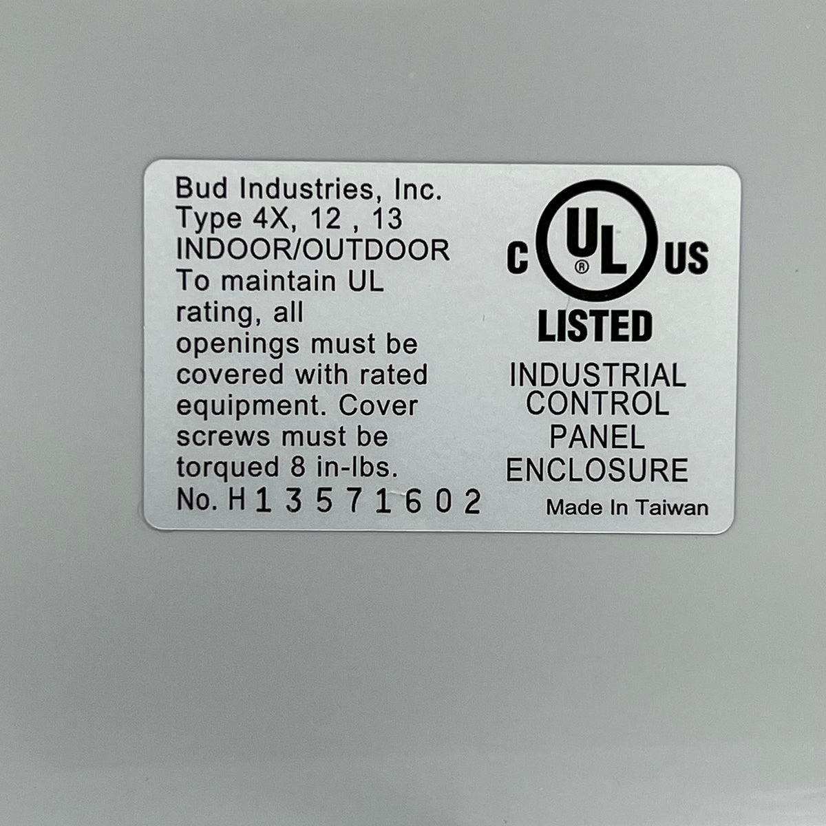 BUD INDUSTRIES  Ip65 Nema 4x Box W/ Mounting Brackets 6.7x4.8x2.2" Grey 1324-MB