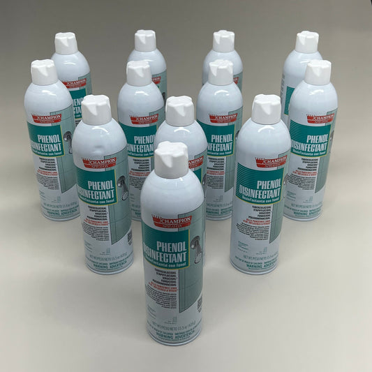 CHAMPION SPRAYON (12 Case) Phenol Disinfectant 15.5 oz Aerosol Cans RJS-5160