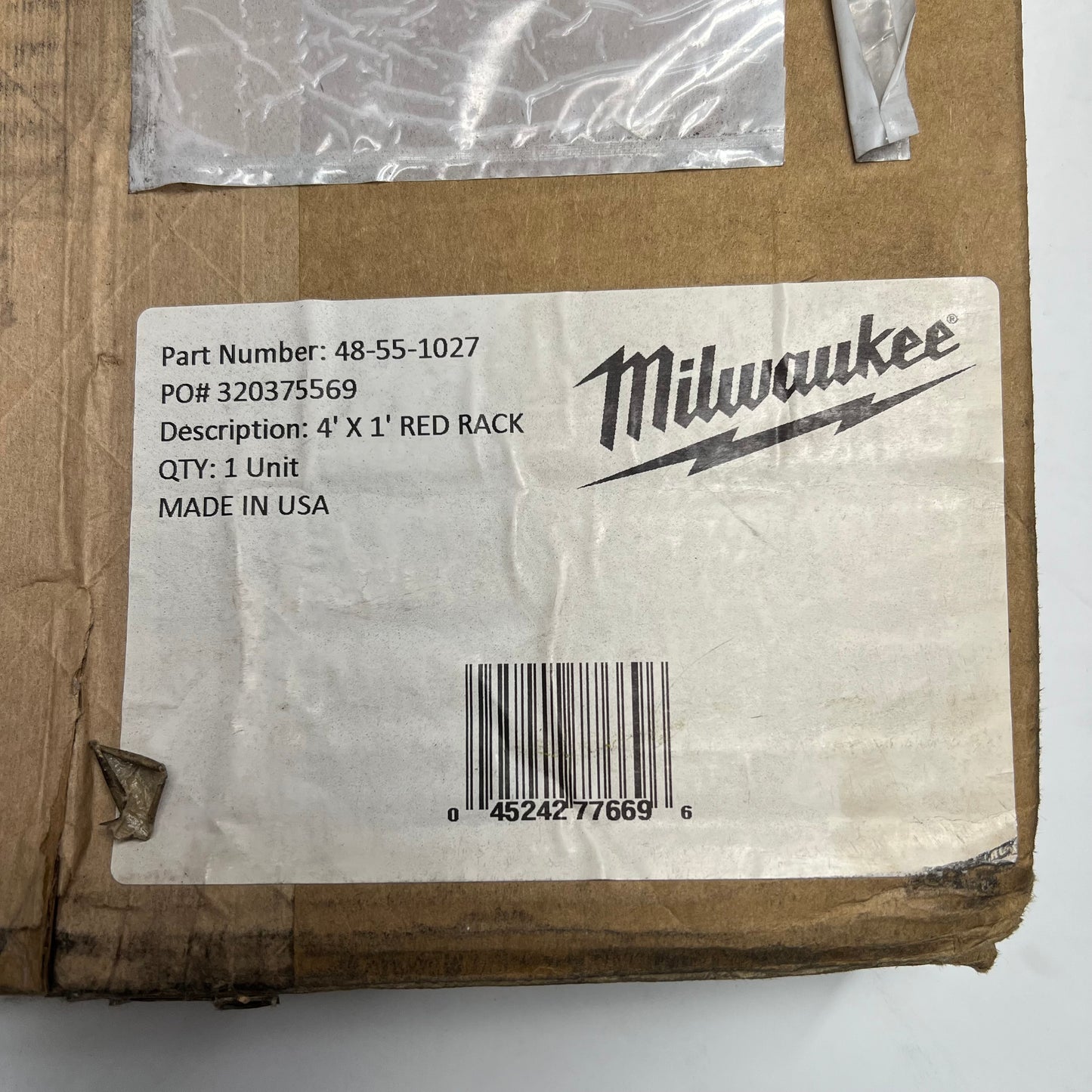 MILWAUKEE Rack Panel Storage & Display  4'x1' Red 48-55-1027
