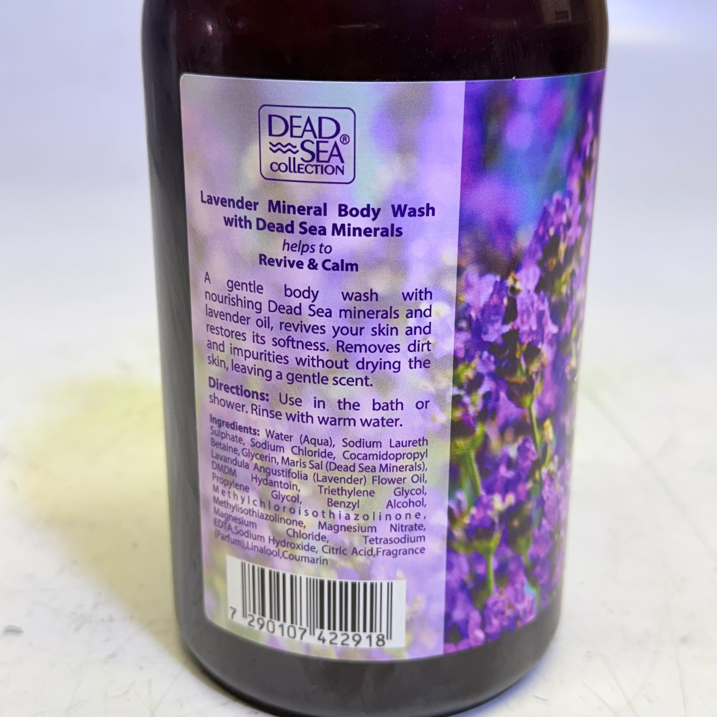 DEAD SEA COLLECTION (2 PACK) Lavender Mineral Body Wash Calming 33.8 Fl Oz