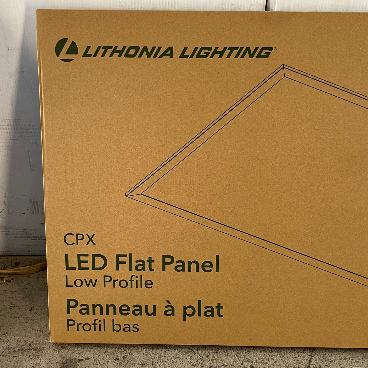 LITHONIA LIGHTING Led Flat Panel Light Switchable Color Temp & Lumens White Sz 2" x 4" CPX ALO8 SWW7 M2