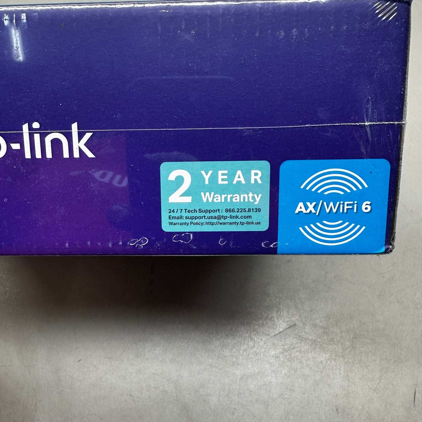 TP-LINK Wifi 6 Router AX1800 1.5"Hx10.2"Wx5.3"D Black