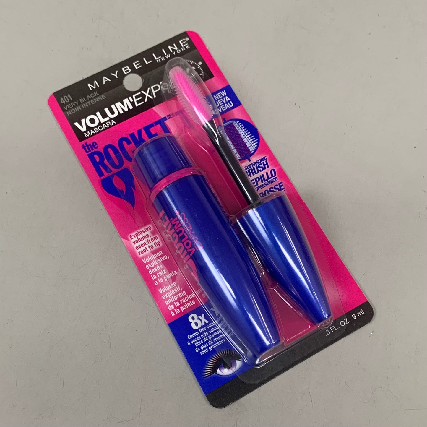 MAYBELLINE (2 PACK) The Rocket Volumizing Washable Mascara 0.3 fl oz Very Black