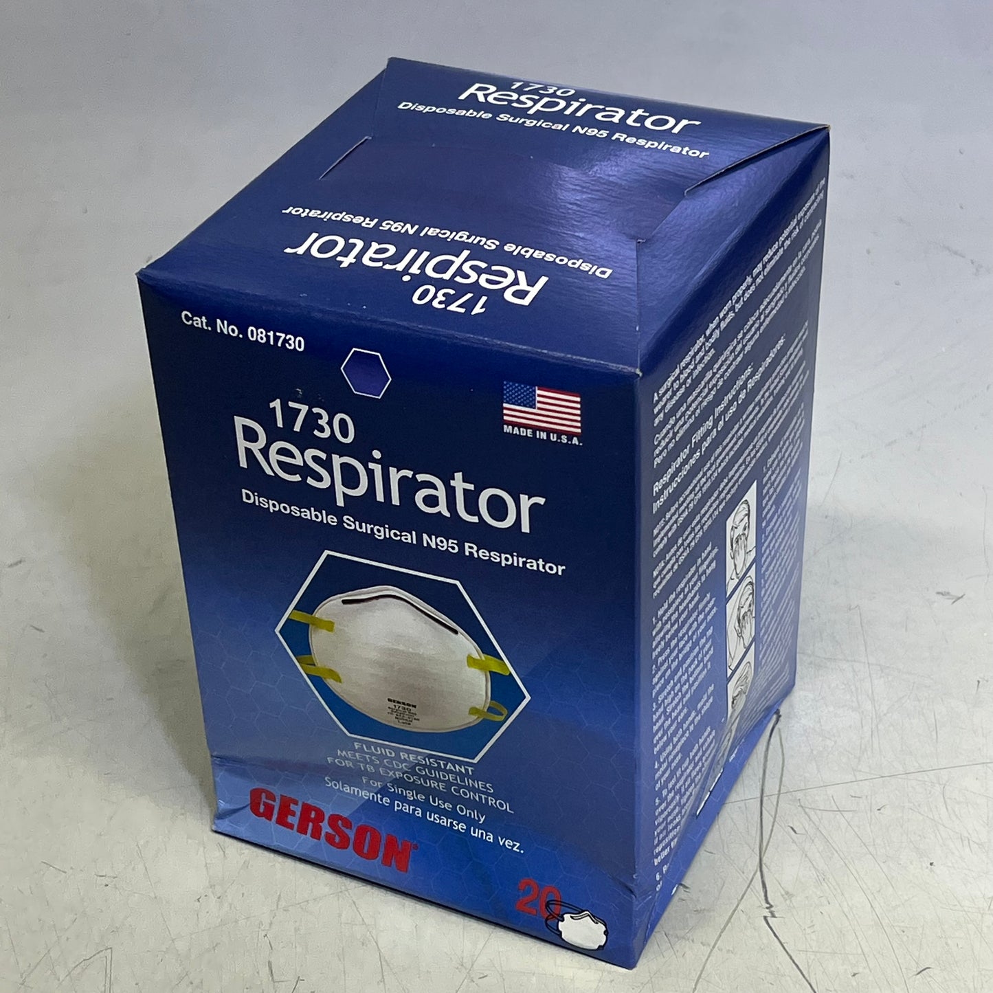 ZA@ GERSON (40 Pack) Particulate Respirator Made In USA N95 White 1730