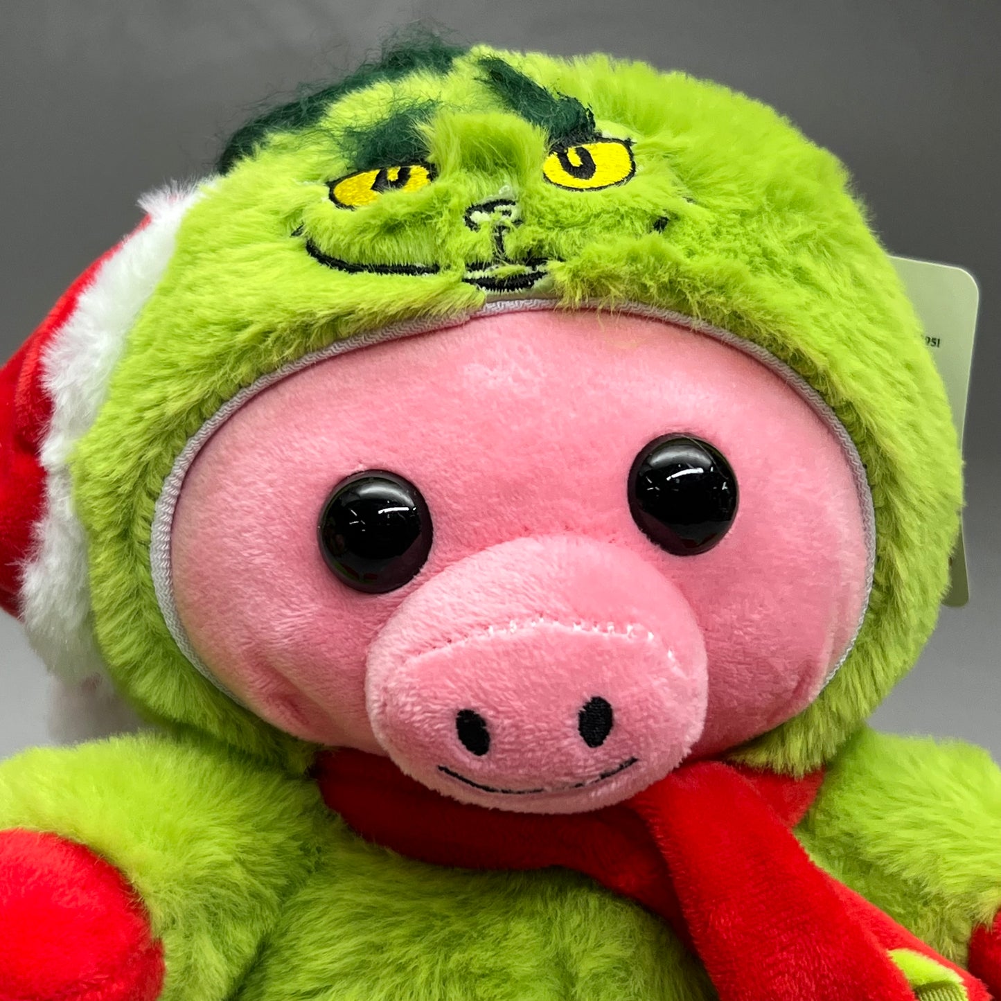 PEEK A BOO TOYS Pig / Grinch Stuffed Animal Green/ Pink XMASDIS30