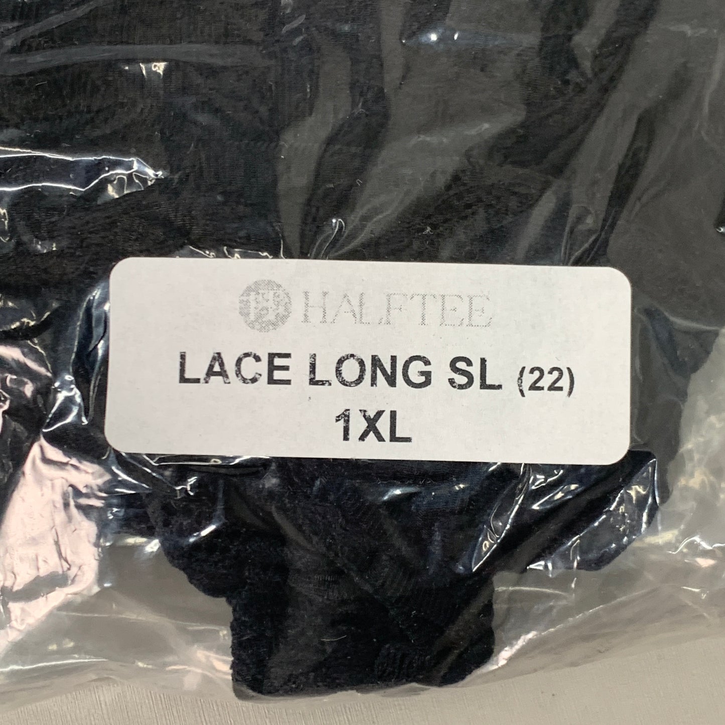 HALFTEE Full Lace Long Sleeve Nylon & Spandex Blend Floral Black 1XL (22)
