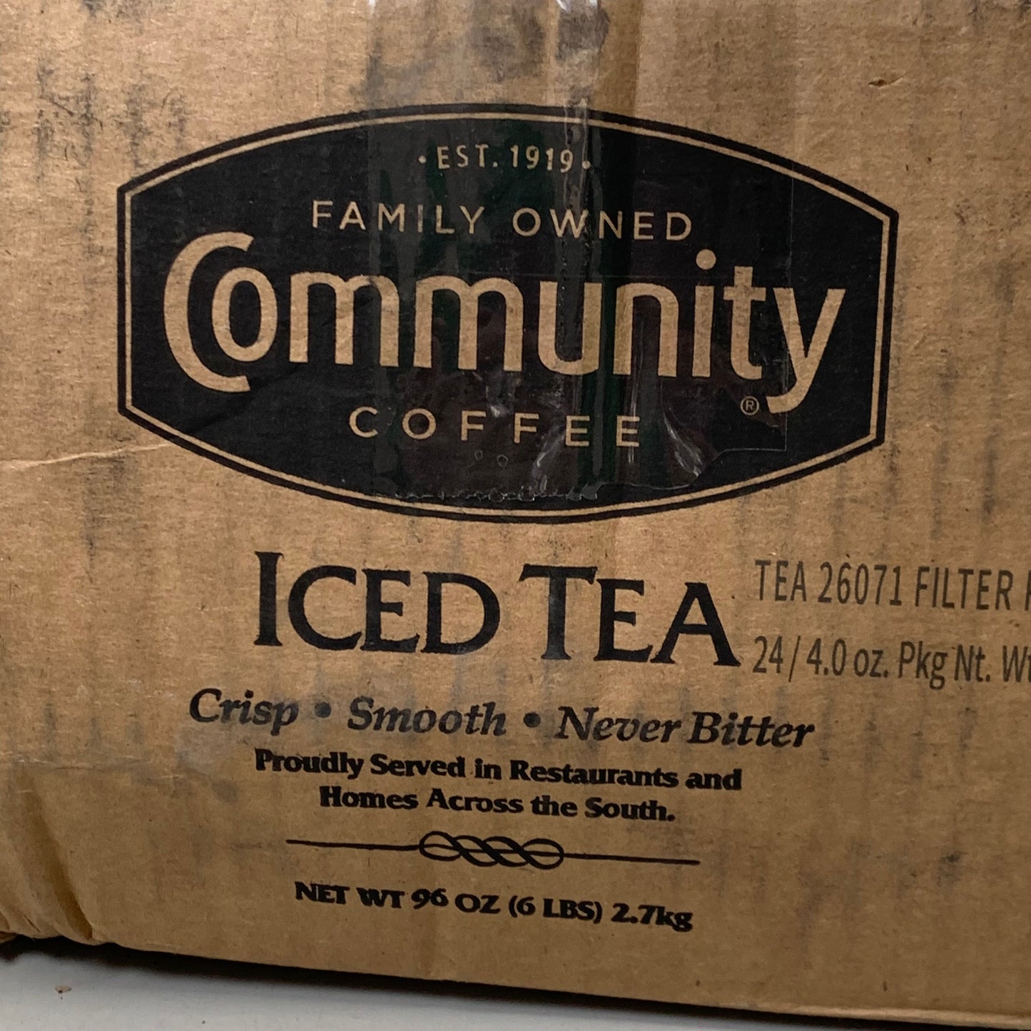 COMMUNITY COFFEE (24 PACK) Iced Tea Open Brew Frac Pack 4.0 oz