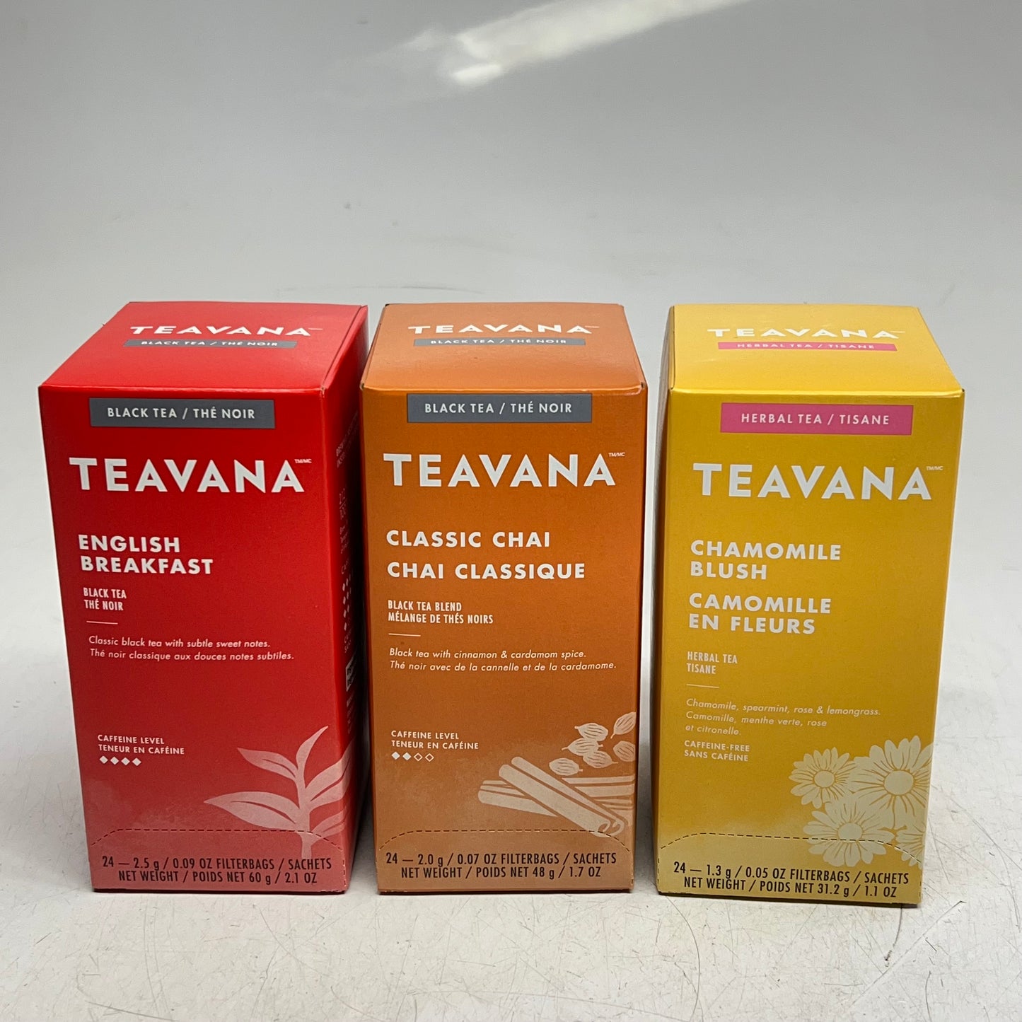 ZA@ STARBUCKS Teavana (8 PACK) 8 Kinds of Assorted Black & Herbal Teas (24 -1.3g bags per Box) BB 03/27