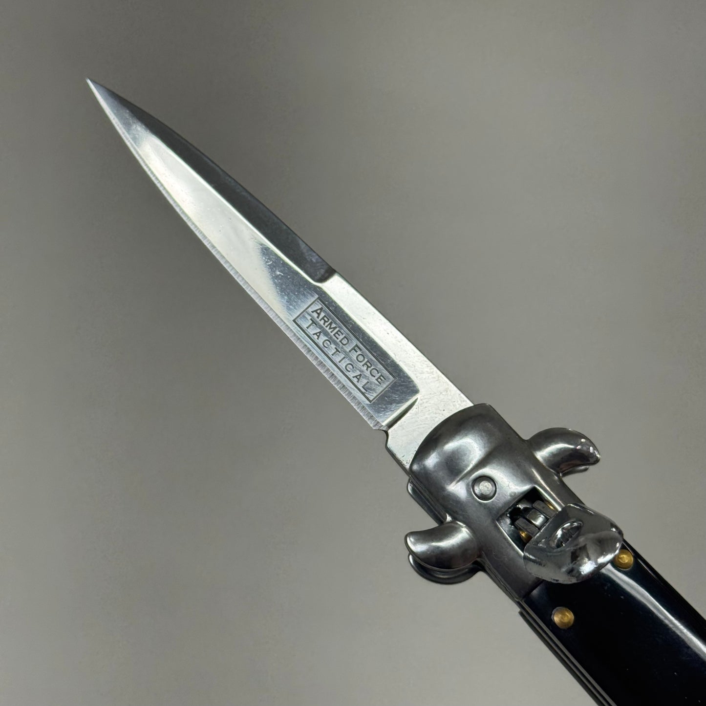 ZA@ ARMED FORCE TACTICAL Handcrafted OTF Pocket Knife 3.5" Blade 8" Overall Length Black ST-8BB