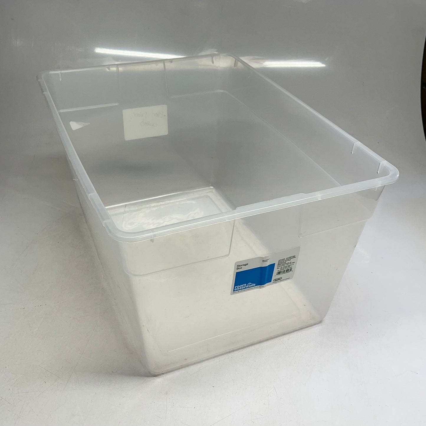 ZA@ ROOM ESSENTIALS Snap Lid Storage Containers 66qt Teal/Clear (Used)