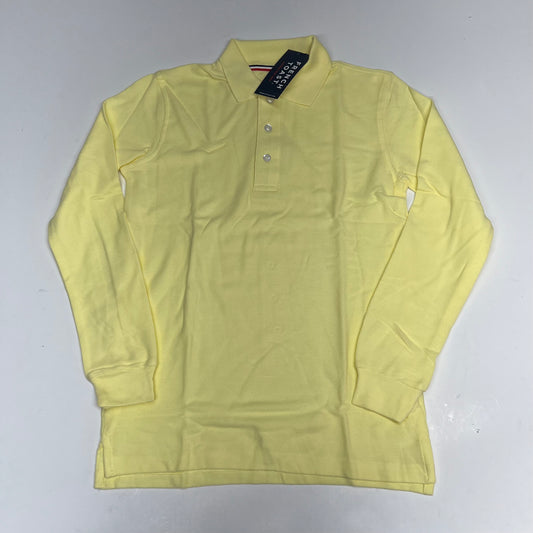 FRENCH TOAST Schoolwear Made for Kids Long Sleeve Polo Boy's Sz L Yellow 1009