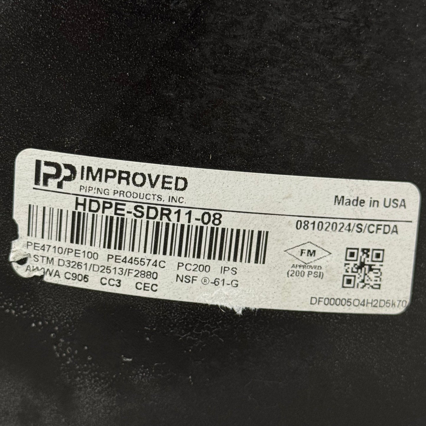 PP IMPROVED Butt Fusion Polyethylene Flange Adaptors PE4710/PE100 HDPE-SDR11-08