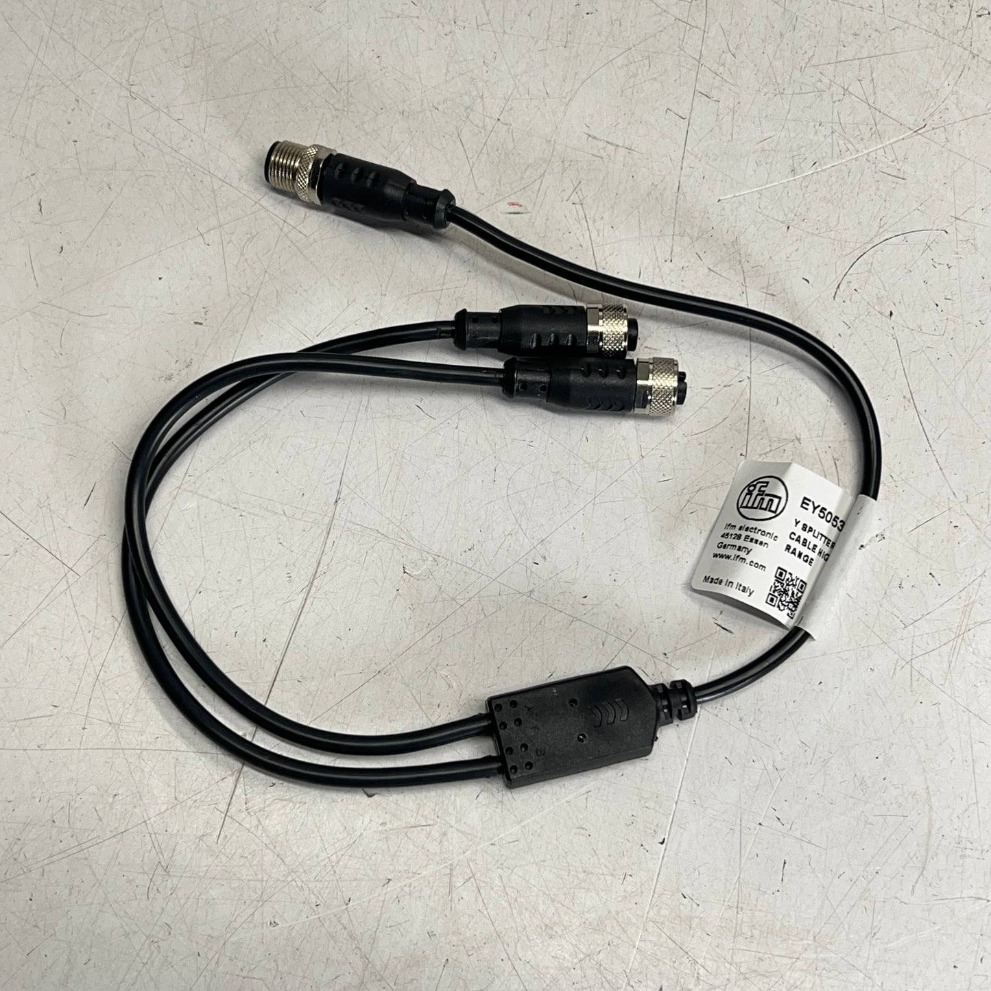 IFM Electronics Y Splitter Cable High Range Wide Operate Temp Range 24DC EY5053
