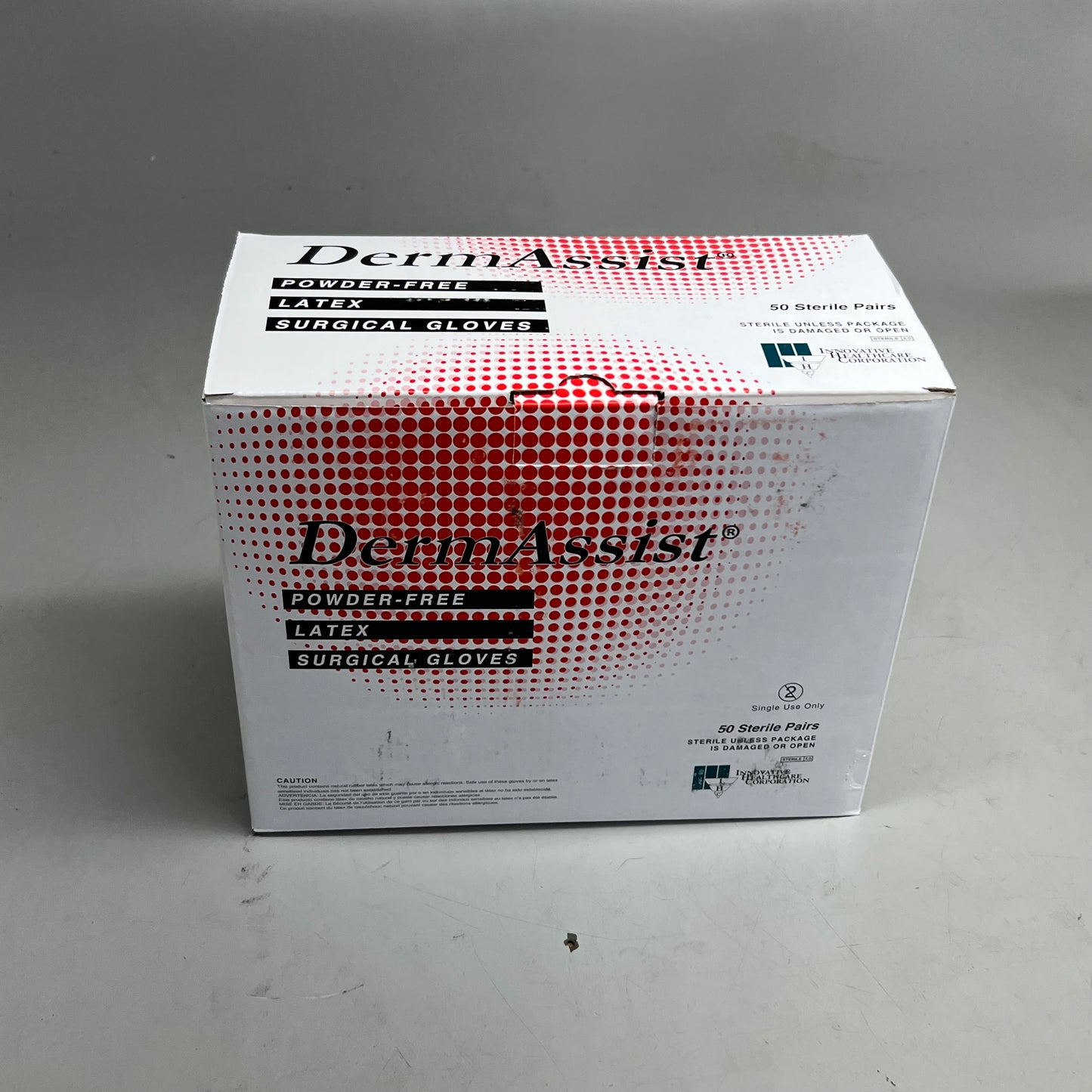 DERMASSIST (50 Sterile Pairs) Powder-free Latex Surgical Gloves 6.5
