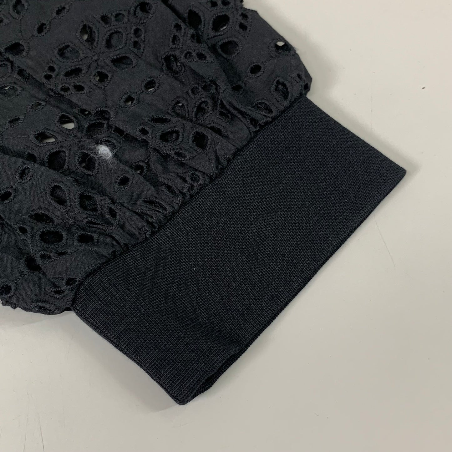 VERONICA BEARD Jeans Women's Coralee Top Lace Sleeves Sz-S Black J2406JY0330831