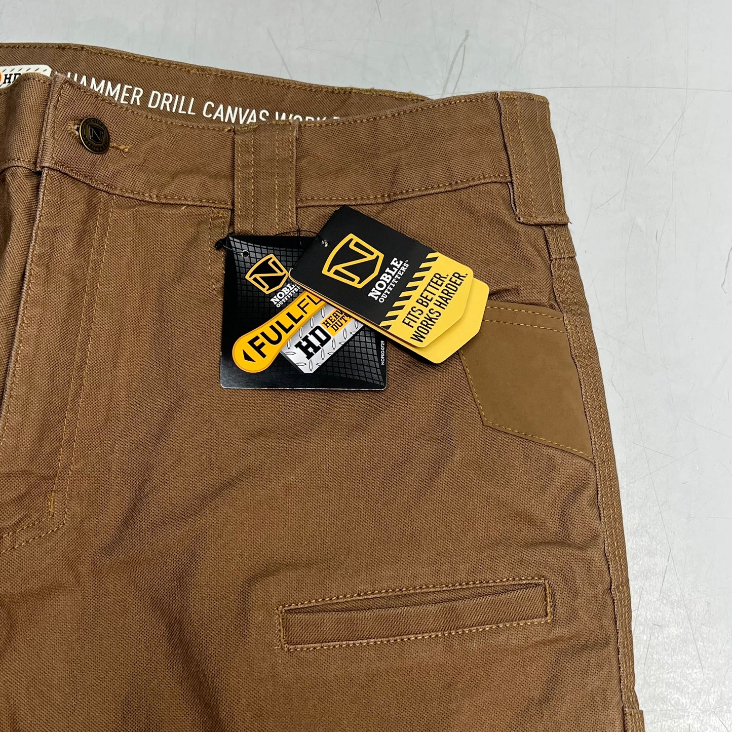 NOBLE OUTFITTERS Full Flex HD Hammer Canvas Work Pant Men's Sz 40x30 Tabacco