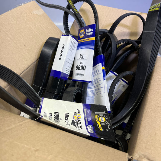 ZA@ NAPA (7.4 POUNDS) Assorted Box of Serpentine / V-Belt Parts Black