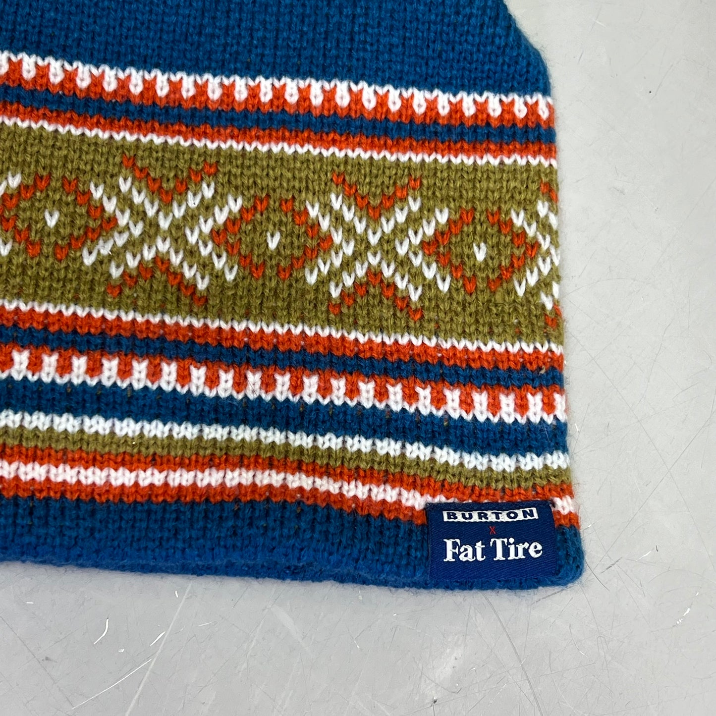 BURTON Snowboard X Fat Tire FT Fairisle Pom Beanie One Size Multicolor (Used)