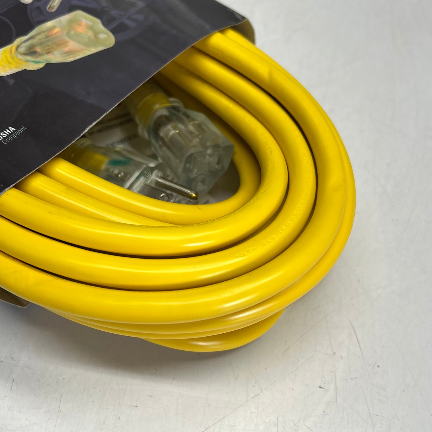 STRONGWAY Outdoor Extension Cord  15 Amps 12/3 Gauge 50' Yellow 5713536