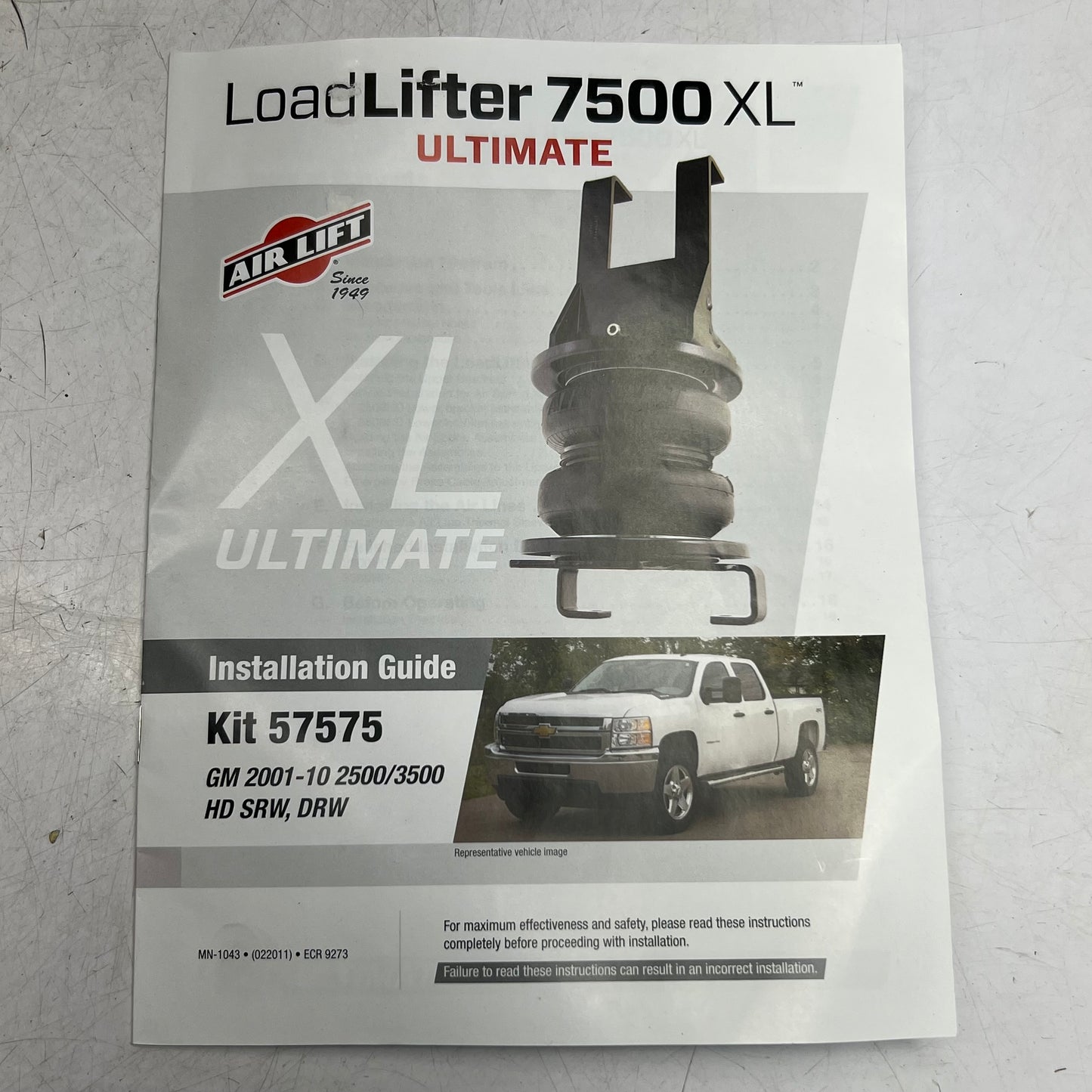AIR LIFT Load Lifter 7500 XL Ultimate Adjustable Air Springs, Black 57575