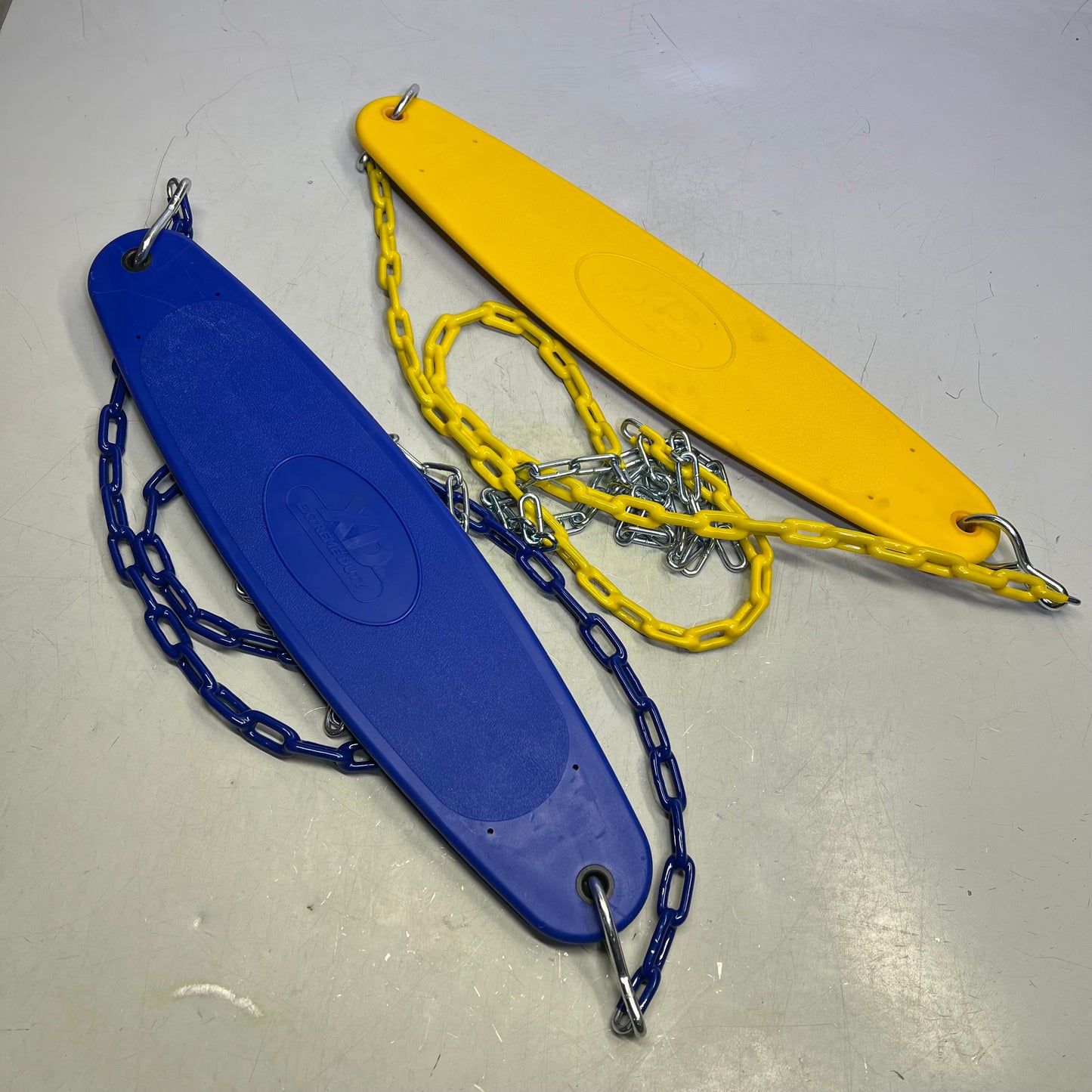 GORILLA (2 PACK) Extreme Duty Belt Swing W/ Coated Chains 26"x6" Yellow & Blue