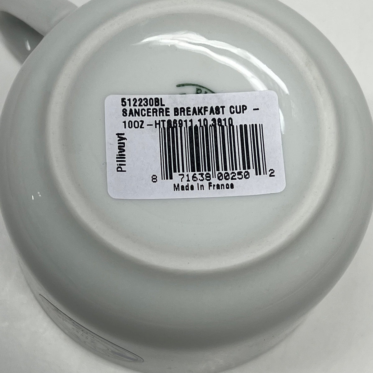 PILLIVUYT (4 PACK) Heirloom Sancerre Porcelain Breakfast Cup White 3.5 Dia 9oz