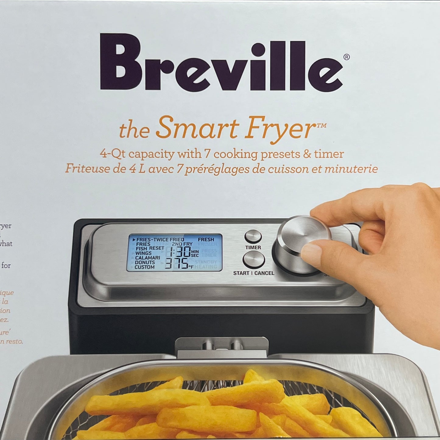 BREVILLE The Smart Fryer Deep Fryer BDF500XL Stainless Steel 4 Qt.