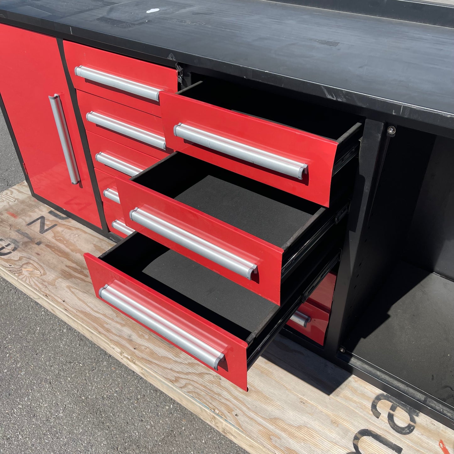 Z@ STEELMAN Industrial 10 Drawer Workbench 7 ft (AS-IS)