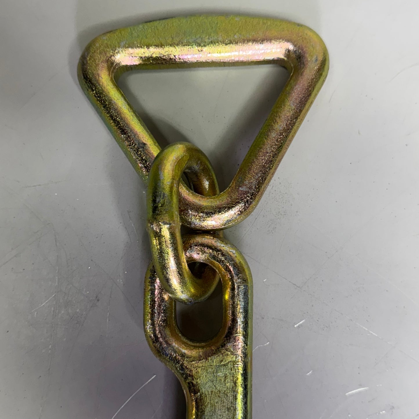 FORGED G70 J Hook 14" x 6" Short Tow Hook on Coupling Link, Golden