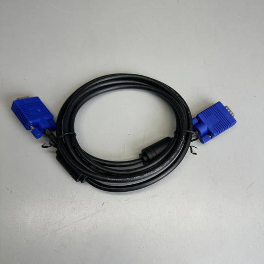 6ft E119932-T AWM 20276 30V 15-Pin Male VGA Monitor Cable Blue