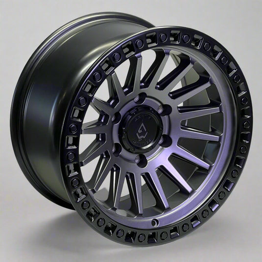 ARENA WHEEL Battle Wheel 17" x 9", Stud Circle: 6 x 139.7 Satin Gun Metal Center Stain Black Lip A101