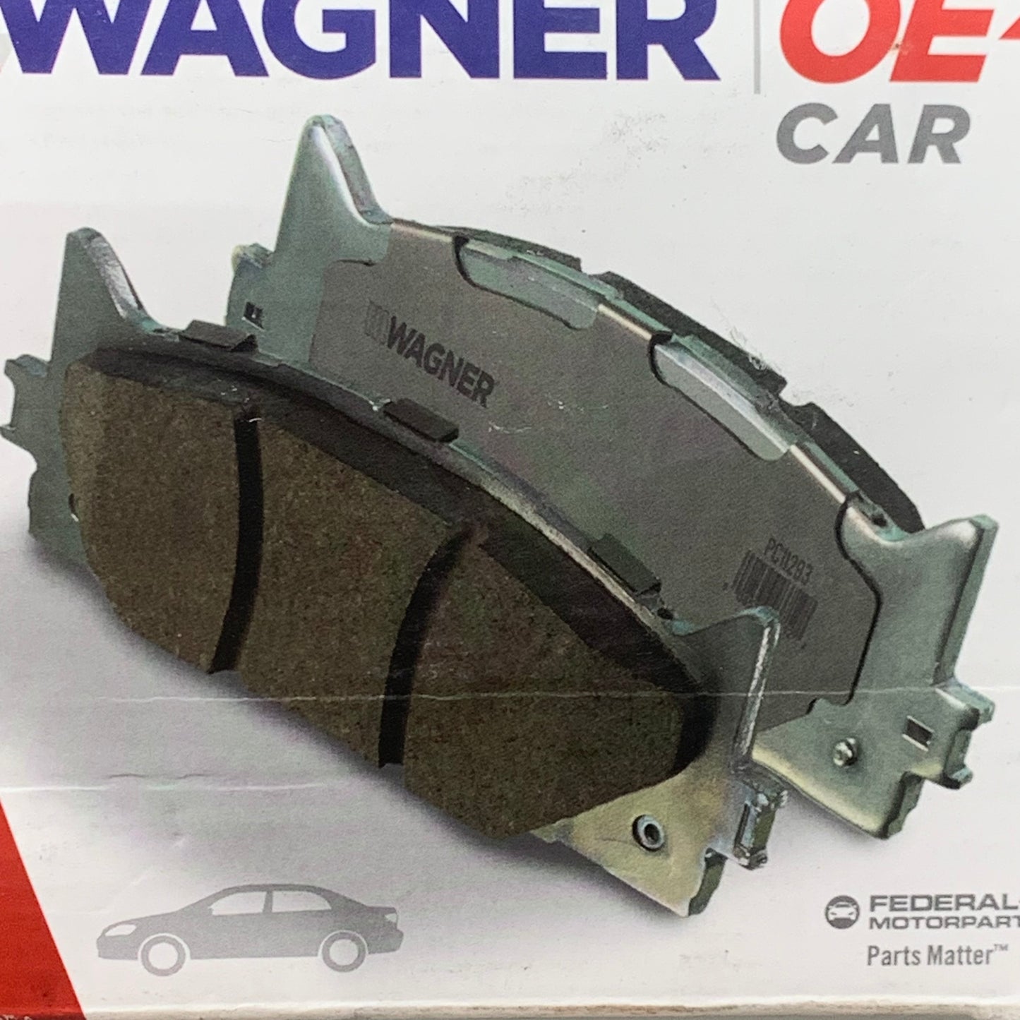 WAGNER OEx Ceramic Disc Brake Pad Set 5 1/4" x 2 1/2" Grey OEX924A