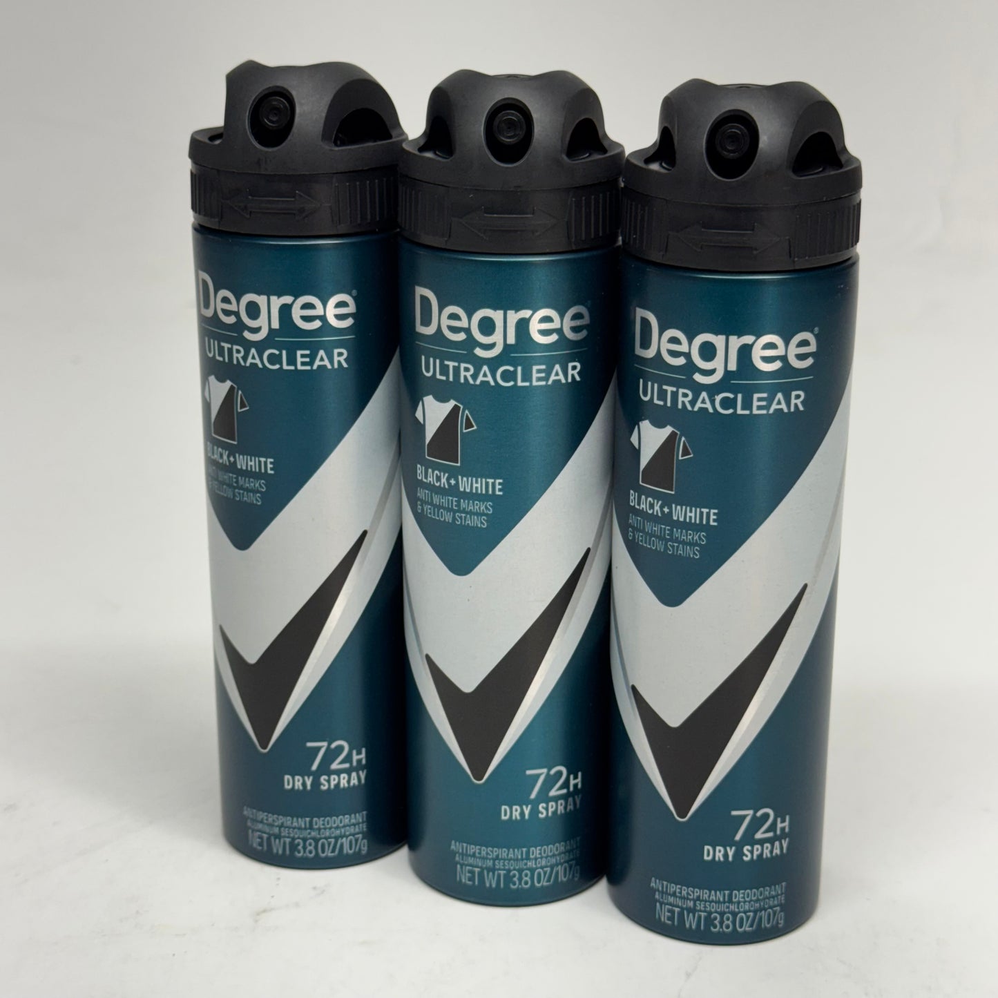 DEGREE (3 PACK) Men Ultraclear Black+White 72h Dry Spray 3.8 oz. BB 10/27