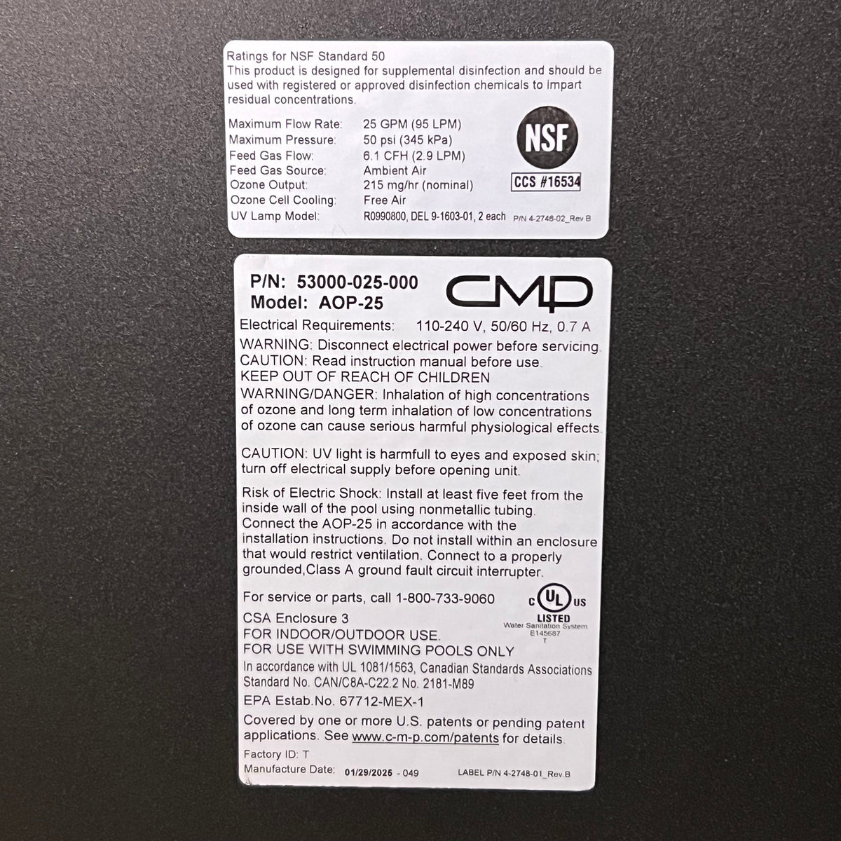 CMD Del Ozone + UV-C System Black & Green AOP-025
