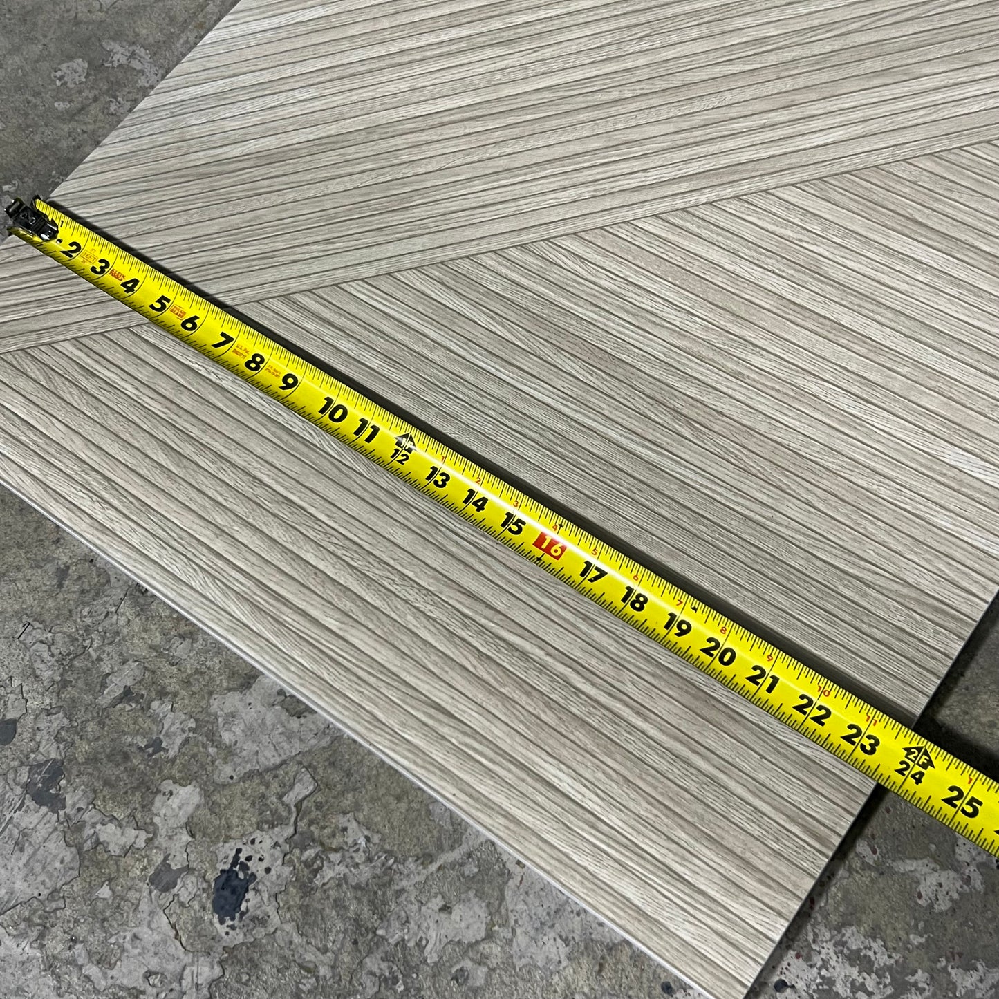 NEWKER (2 Pcs) Polished Porcelain Floor Tiles Sz 23.6" x 47.24" Light Brown