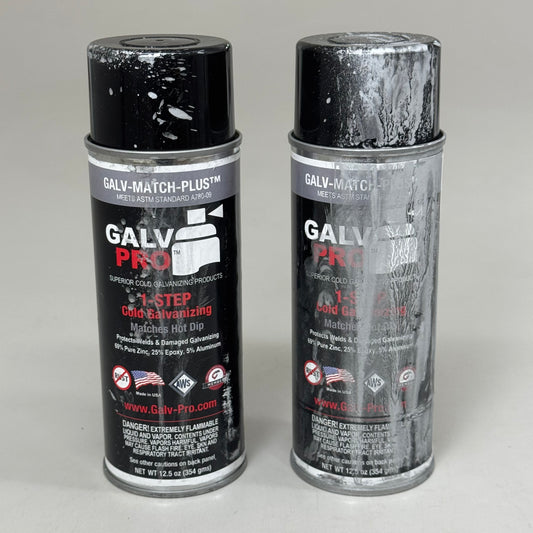 ZA@ GALV PRO (2 PACK) 1-Step Cold Galvanizing Touch-Up Paint Galvanized Grey 12.5oz As-is