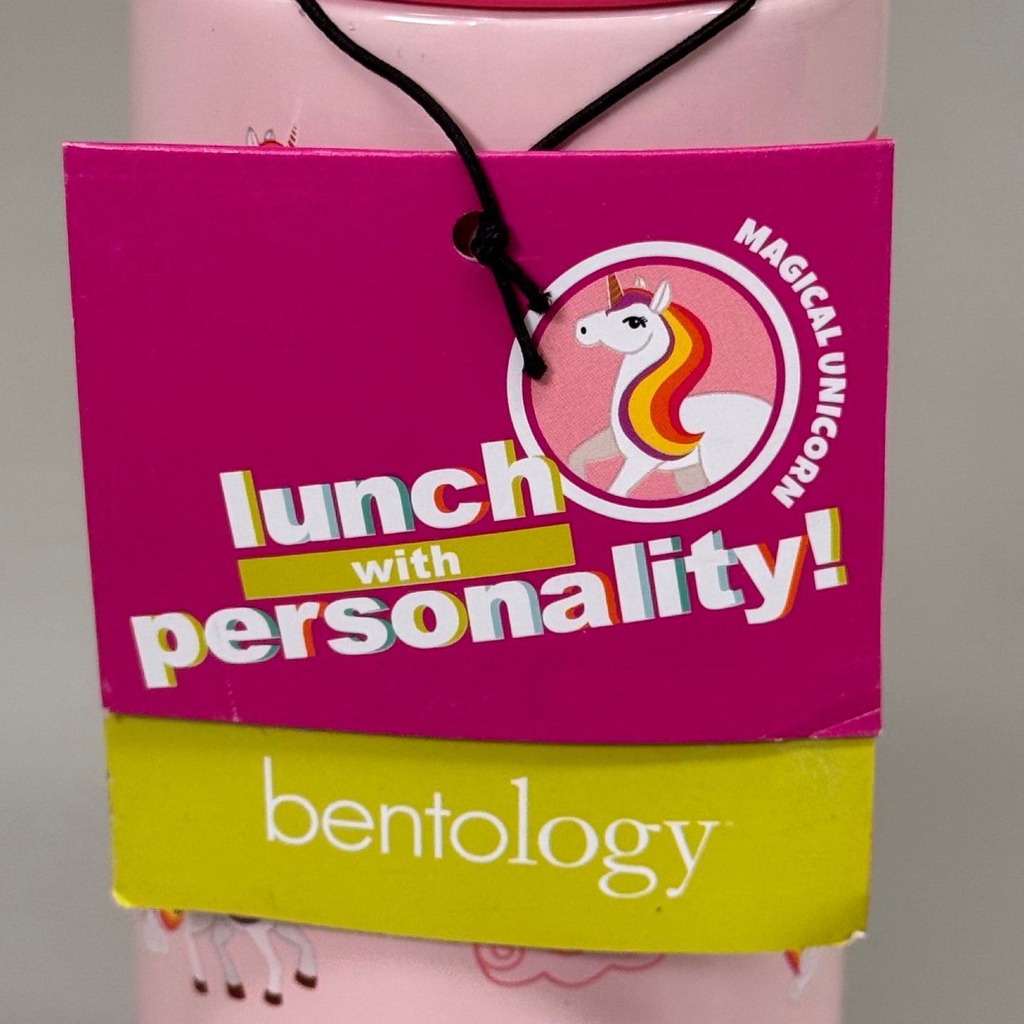 BENTOLOGY Unicorn Rainbow Deluxe Lunch Kit 13 oz Water Bottle Pink TBI-UNICORN-905