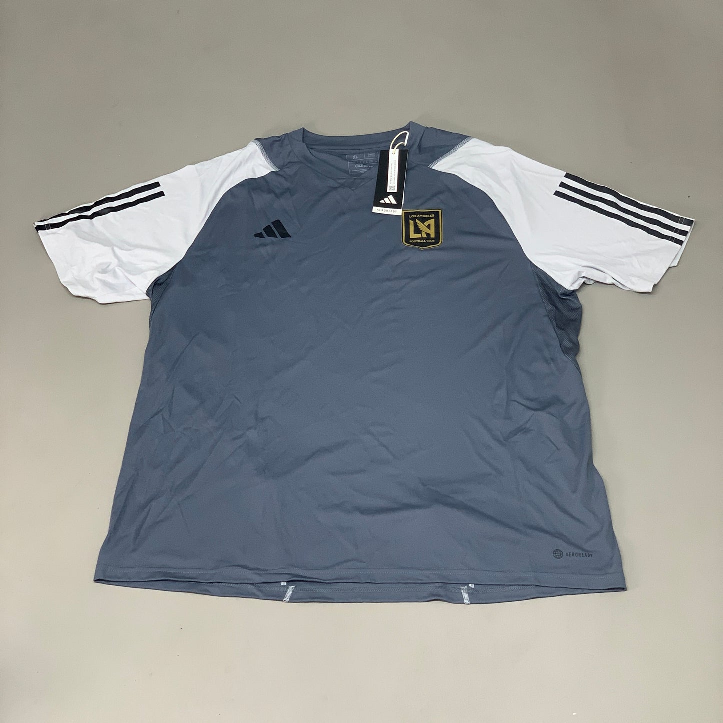 ADIDAS LosAngeles Football Club Training Jersey Short Sleeve Grey XL 118436210