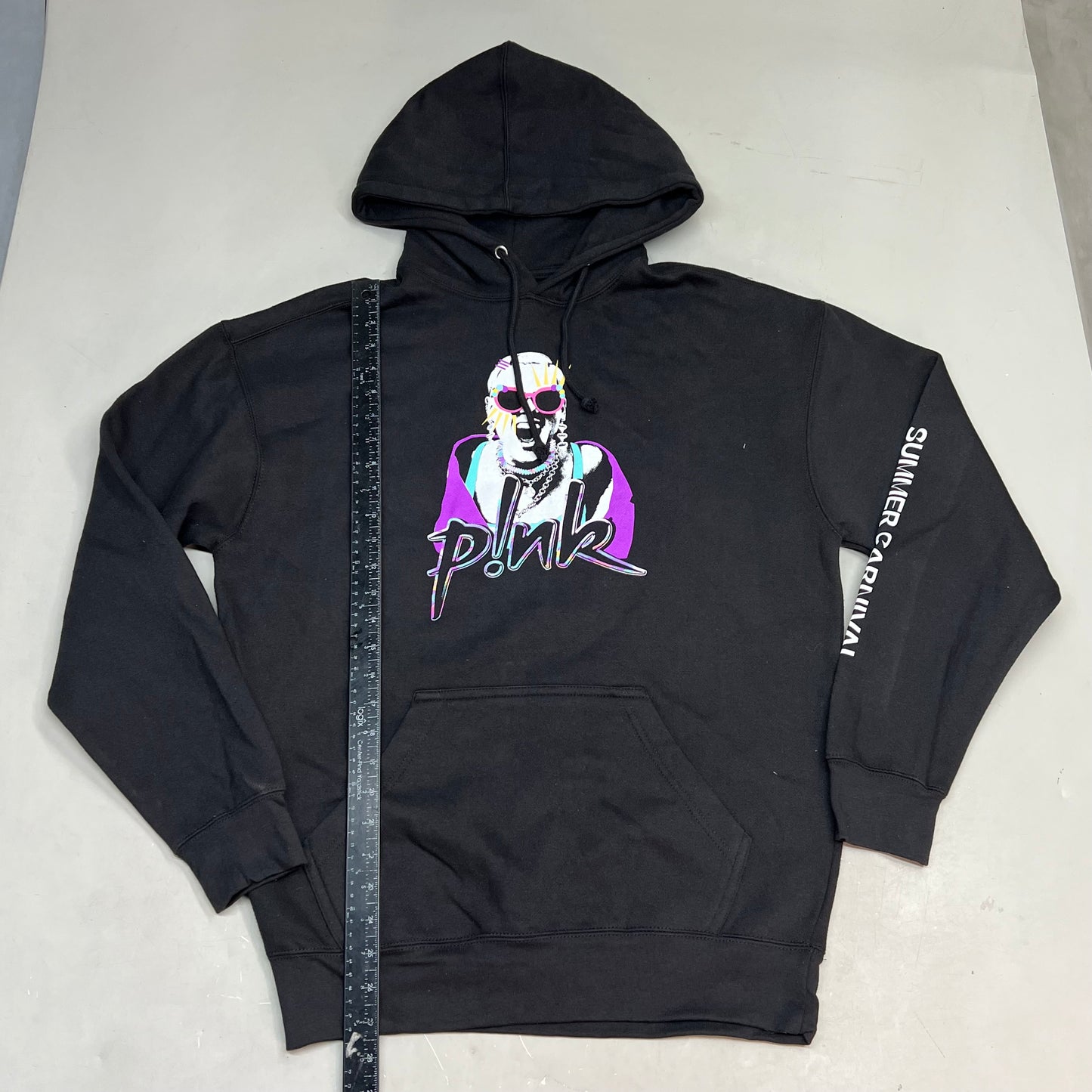 P!NK 2023 Summer Carnival Tour Concert Pull Over Hoodie Women's Sz M Black