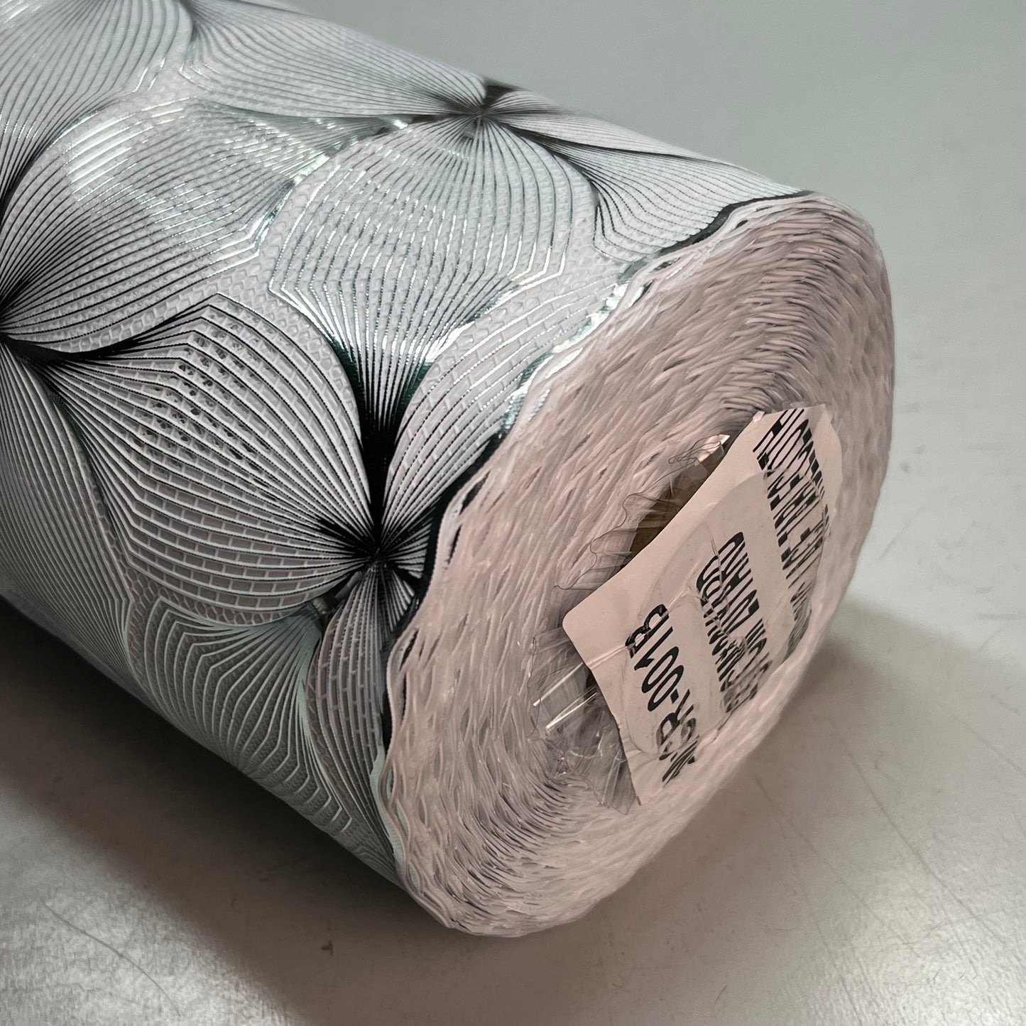 PVC Lace Dining Tablecloth Floral Pattern 54"x60' White/Silver