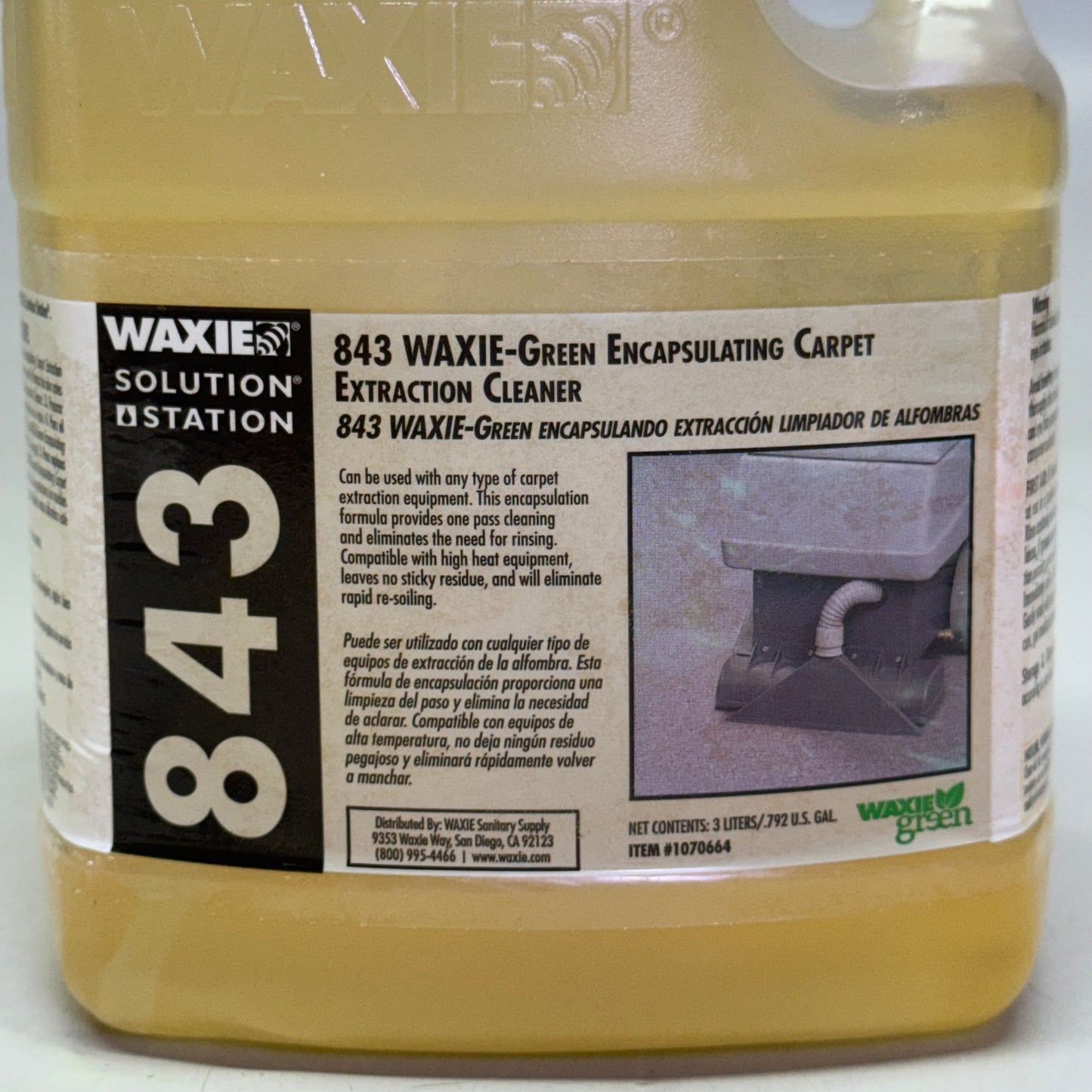 WAXIE-GREEN 843 Encapsulating Carpet Spin Bonnet Shampoo 3 Lt Yellow 1070664