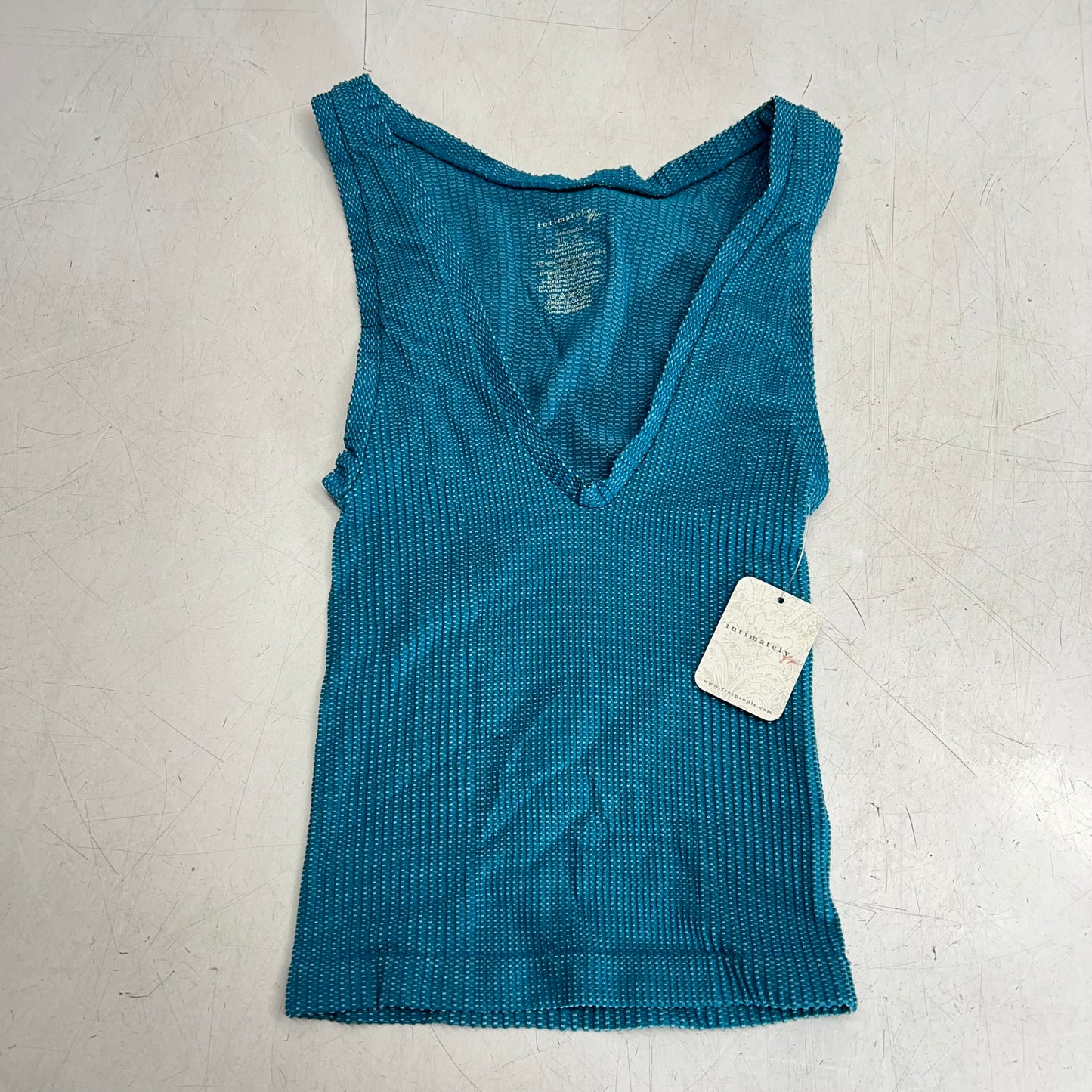 FREE PEOPLE Clean Slate Seamless Tank Women's Sz L-XL Bayside Carpenter 105898563