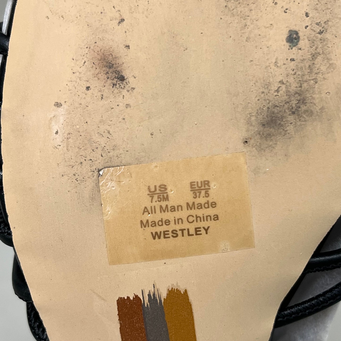 SAM EDELMAN Women's Westley Sandal Black Nappa Size 7 1/2