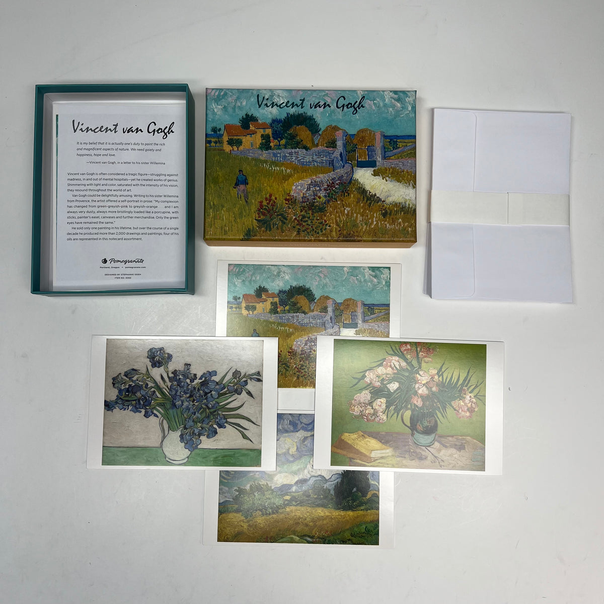 POMEGRANATE (20 PACK) Vincent Van Gogh Boxed Notecards W/ Envelopes 4x6" 0353
